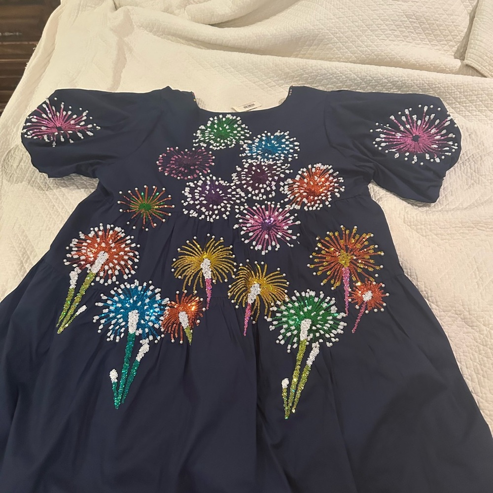 QUEEN OF SPARKLES Navy Celebration Mini Dress - Picture 4 of 10